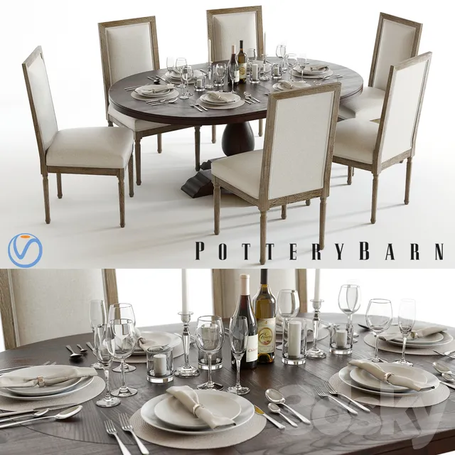 Pottery Barn Lorraine and Miller 3DS Max - thumbnail 3