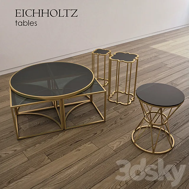 Furniture – Table and Chairs (Set) – 3D Models – EICHHOLTZ tables