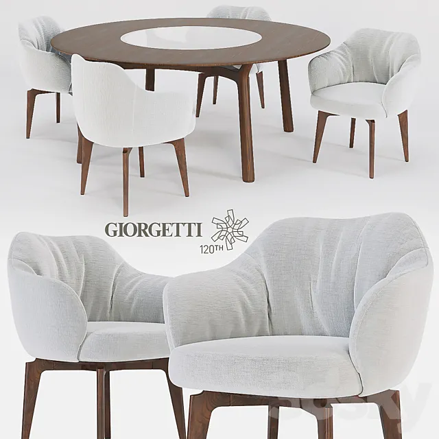 Furniture – Table and Chairs (Set) – 3D Models – Elisa and Memos Giorgetti
