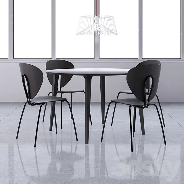 Furniture – Table and Chairs (Set) – 3D Models – Lau and Globus set by STUA (max; fbx; obj)