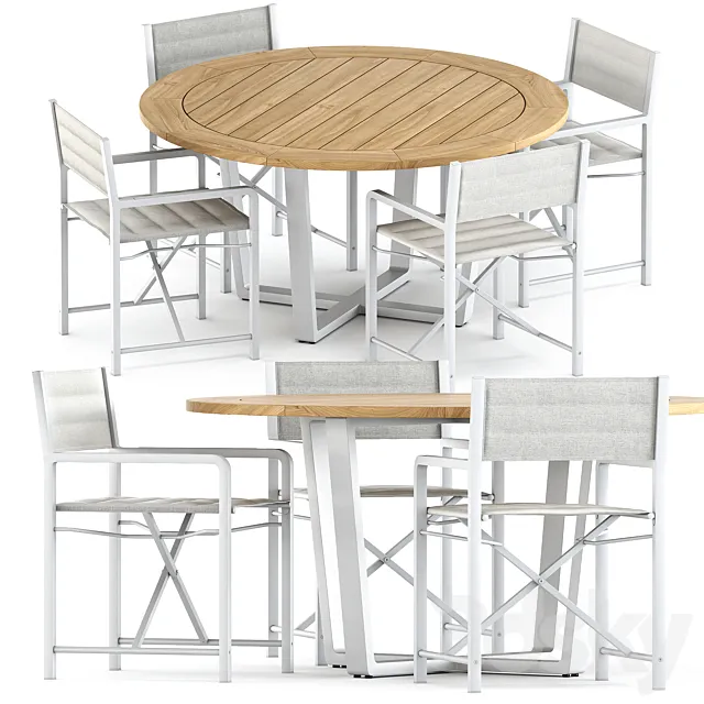 Furniture – Table and Chairs (Set) – 3D Models – MANUTTI CROSS MANUTTI FUSE (max; fbx)