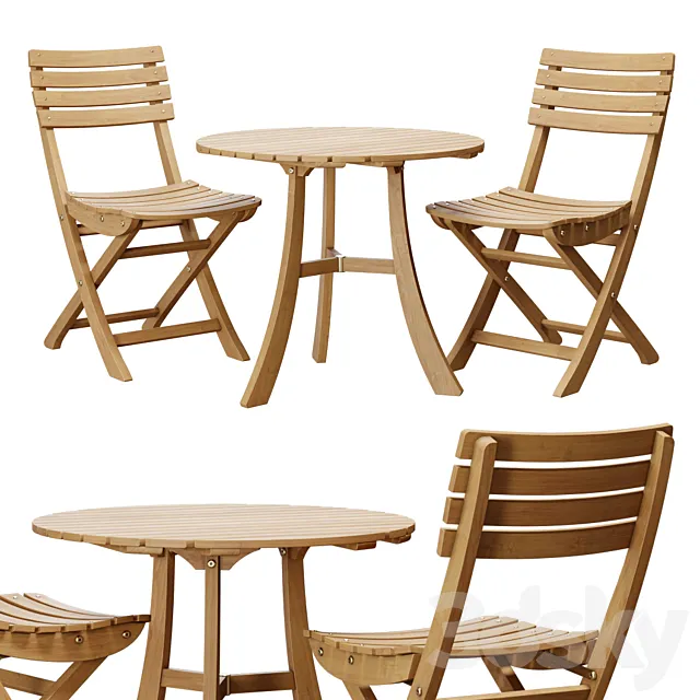 Furniture – Table and Chairs (Set) – 3D Models – Skagerak Vendia Garden furniture set