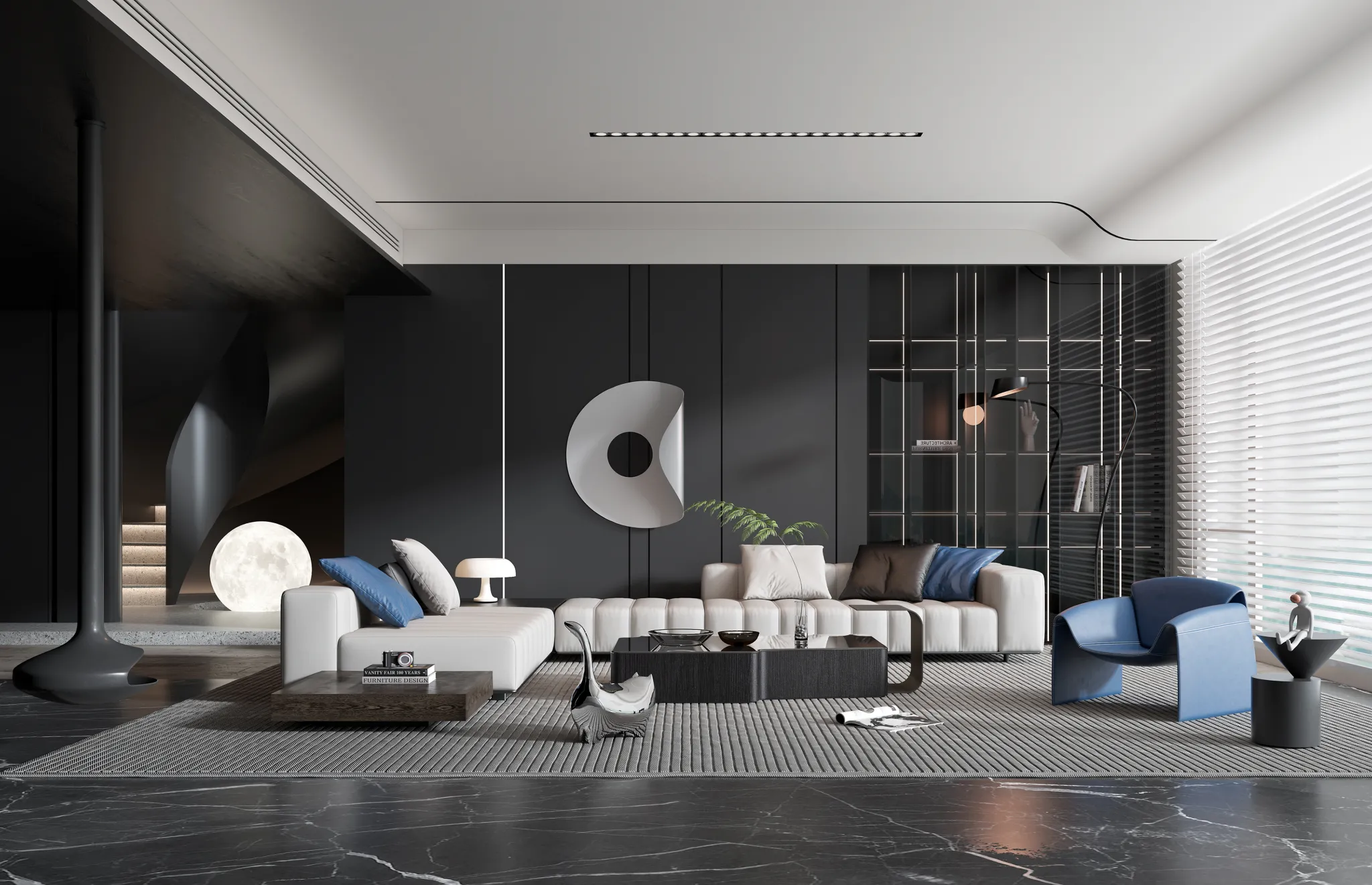 HOUSE SPACE 3D SCENES – LIVING ROOM – 0002