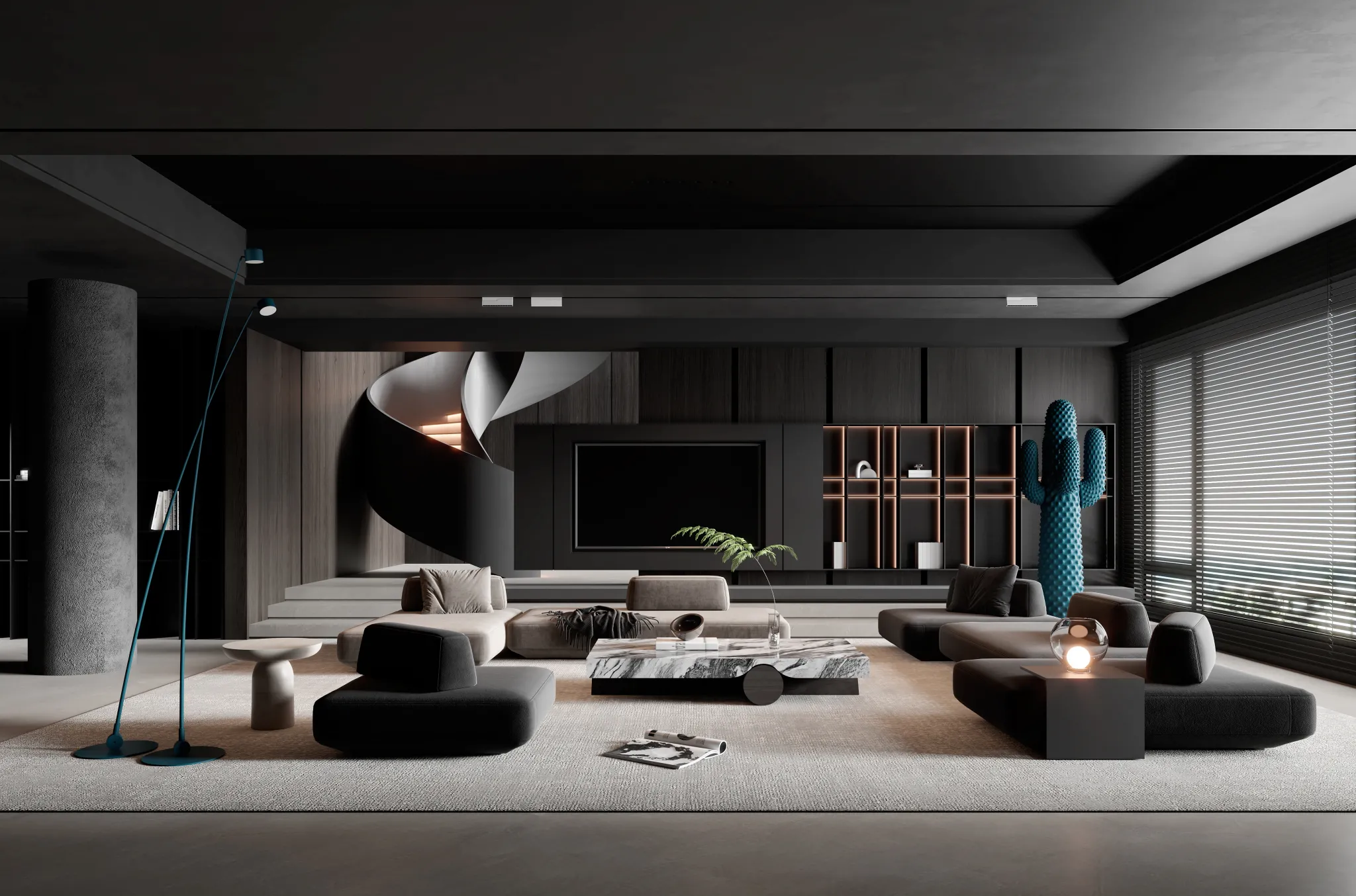 HOUSE SPACE 3D SCENES – LIVING ROOM – 0013