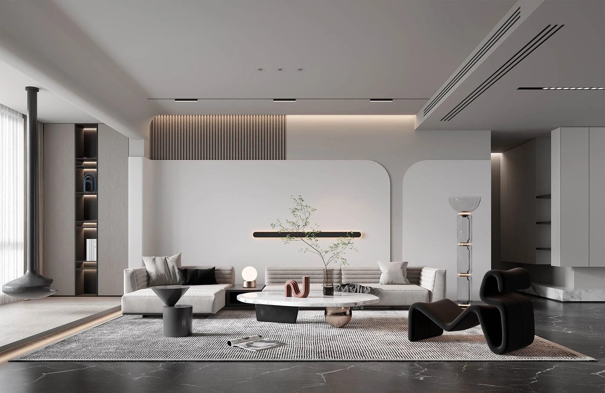 HOUSE SPACE 3D SCENES – LIVING ROOM – 0016