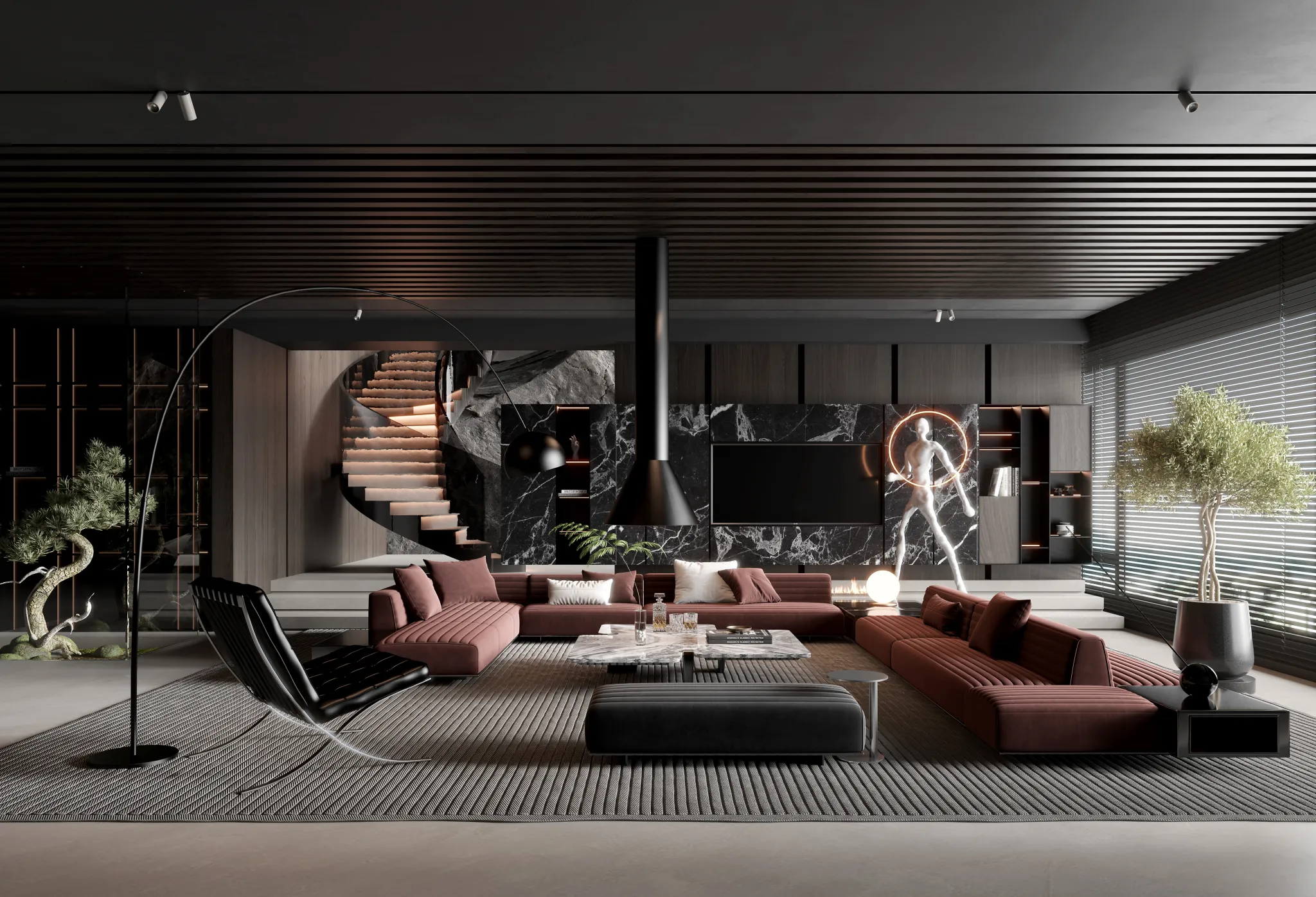 HOUSE SPACE 3D SCENES – LIVING ROOM – 0024