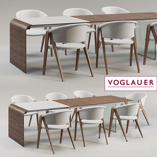 Furniture – Table and Chairs (Set) – 3D Models – Table and chair Voglauer Spirit