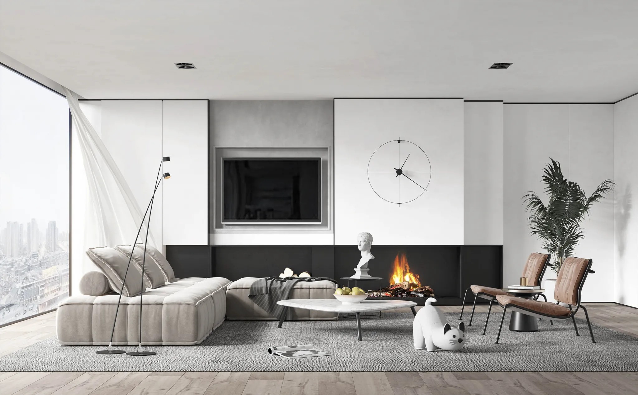 HOUSE SPACE 3D SCENES – LIVING ROOM – 0099