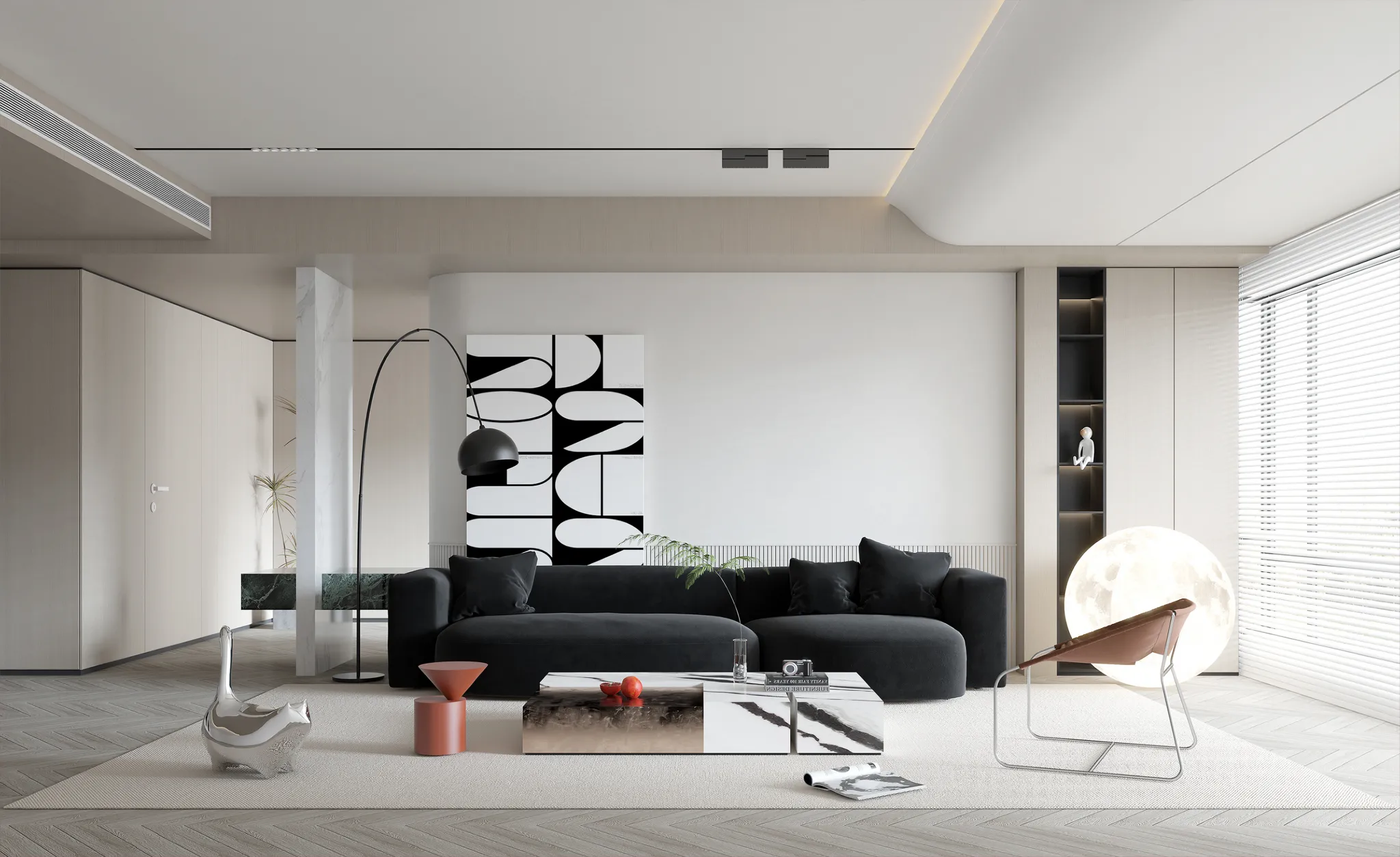 HOUSE SPACE 3D SCENES – LIVING ROOM – 0119