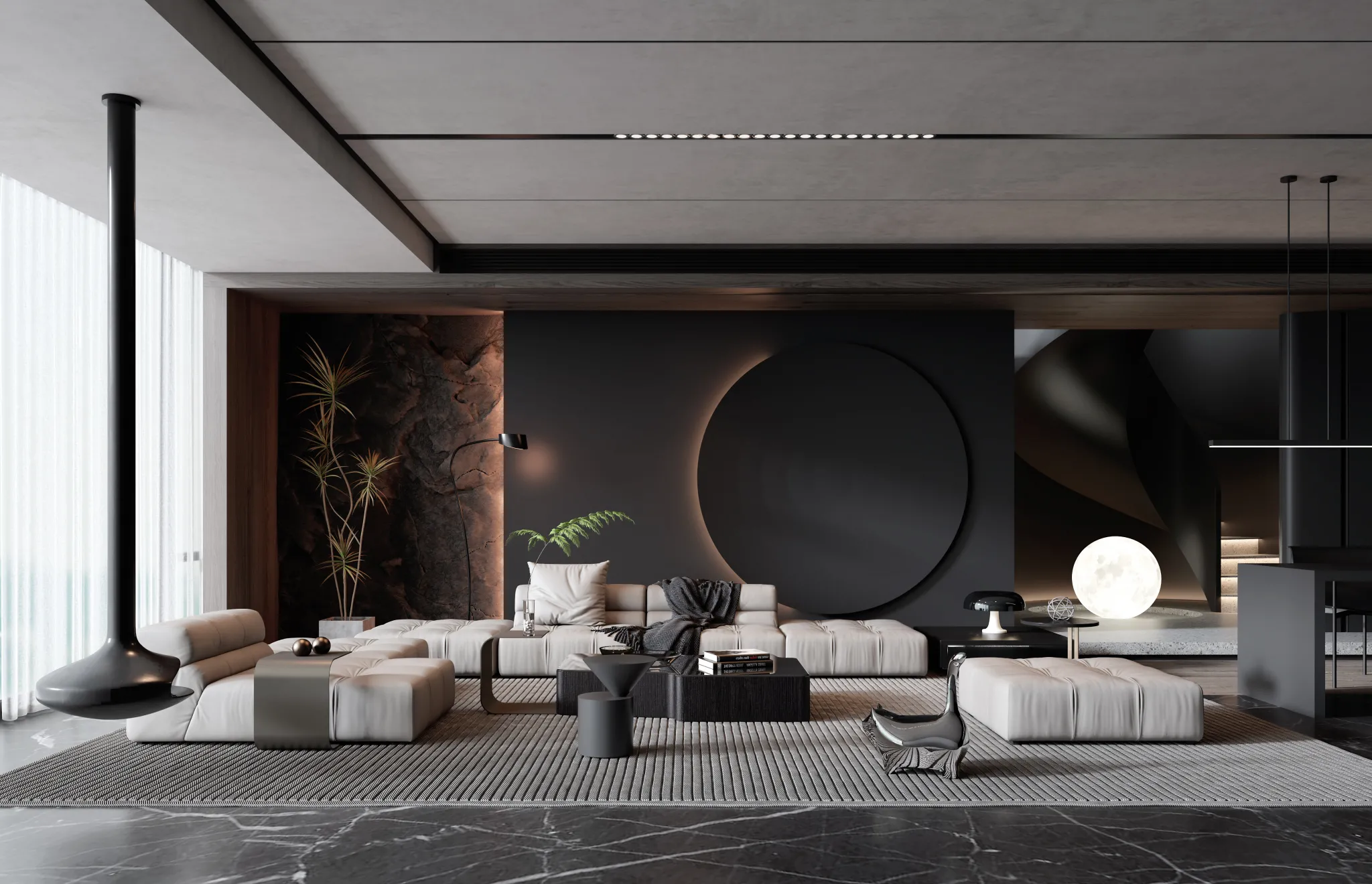 HOUSE SPACE 3D SCENES – LIVING ROOM – 0122