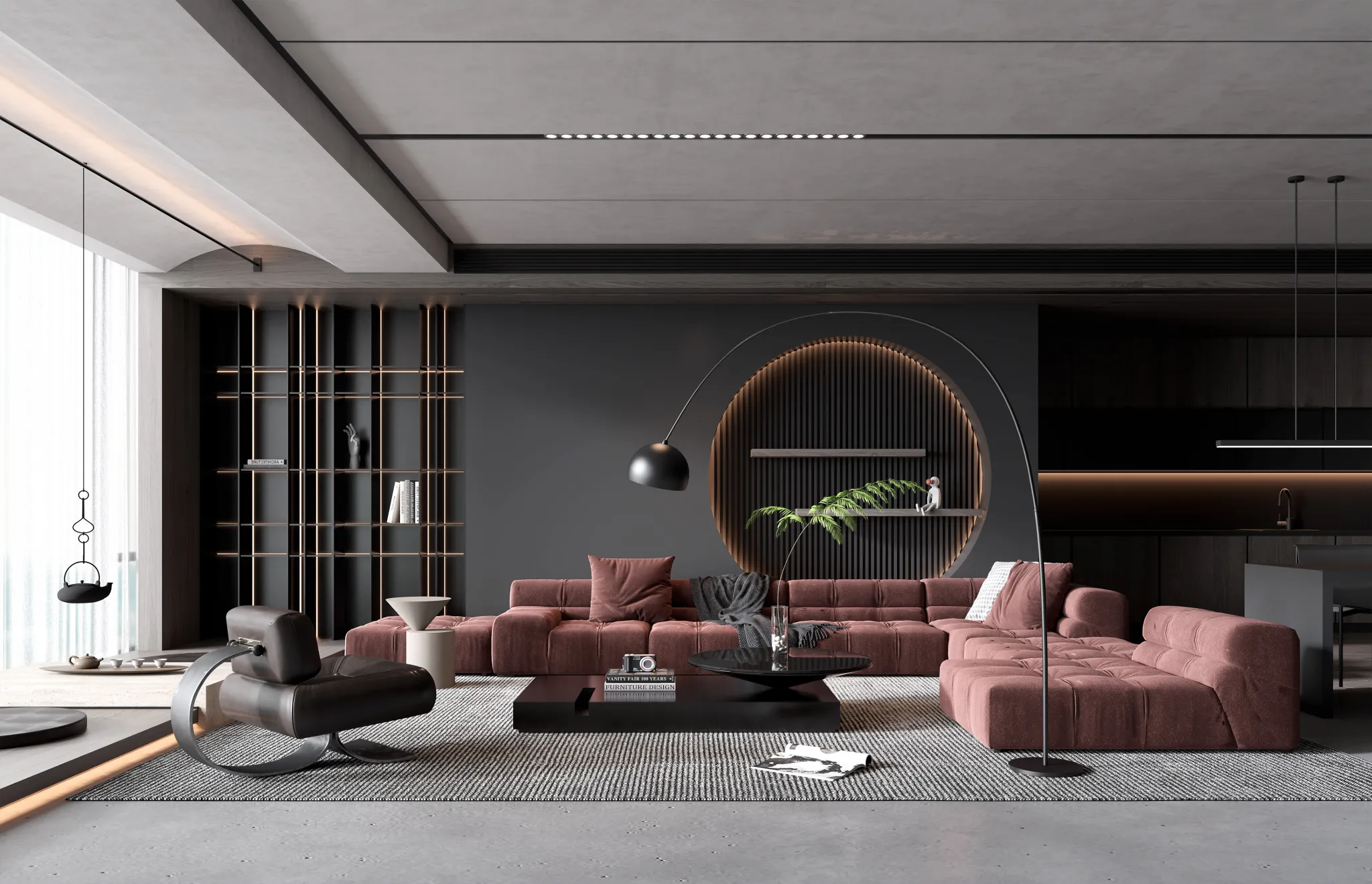 HOUSE SPACE 3D SCENES – LIVING ROOM – 0129