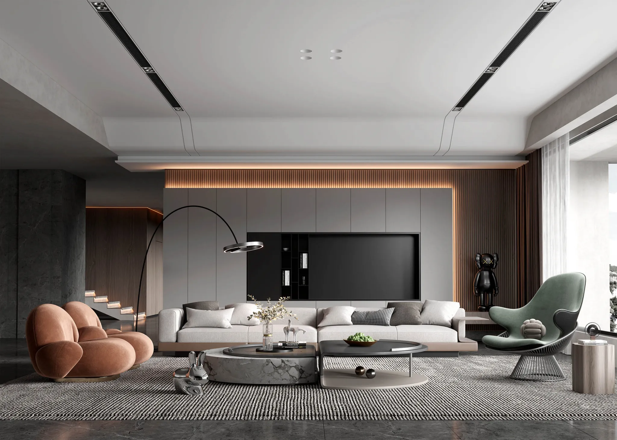 HOUSE SPACE 3D SCENES – LIVING ROOM – 0164