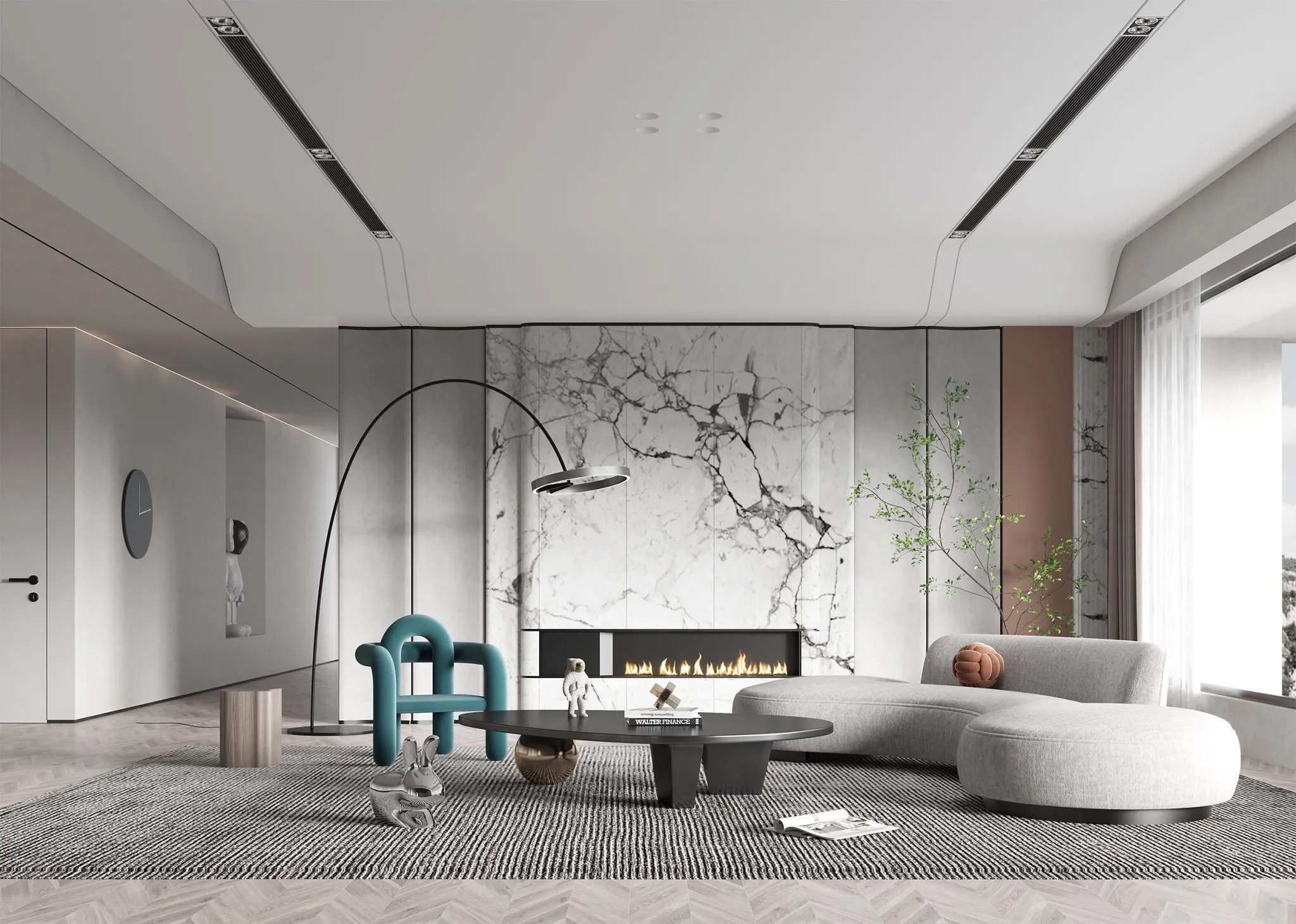 HOUSE SPACE 3D SCENES – LIVING ROOM – 0167