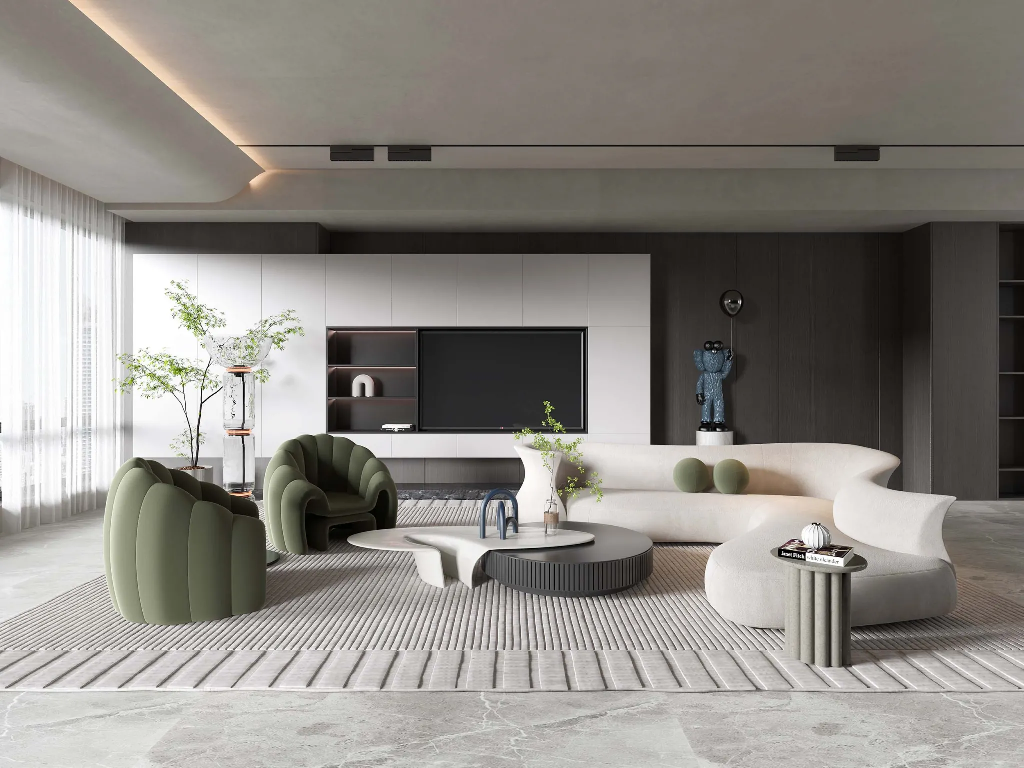 HOUSE SPACE 3D SCENES – LIVING ROOM – 0176