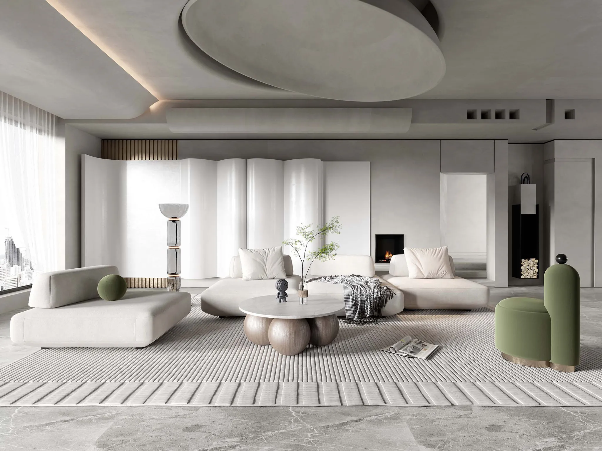 HOUSE SPACE 3D SCENES – LIVING ROOM – 0178