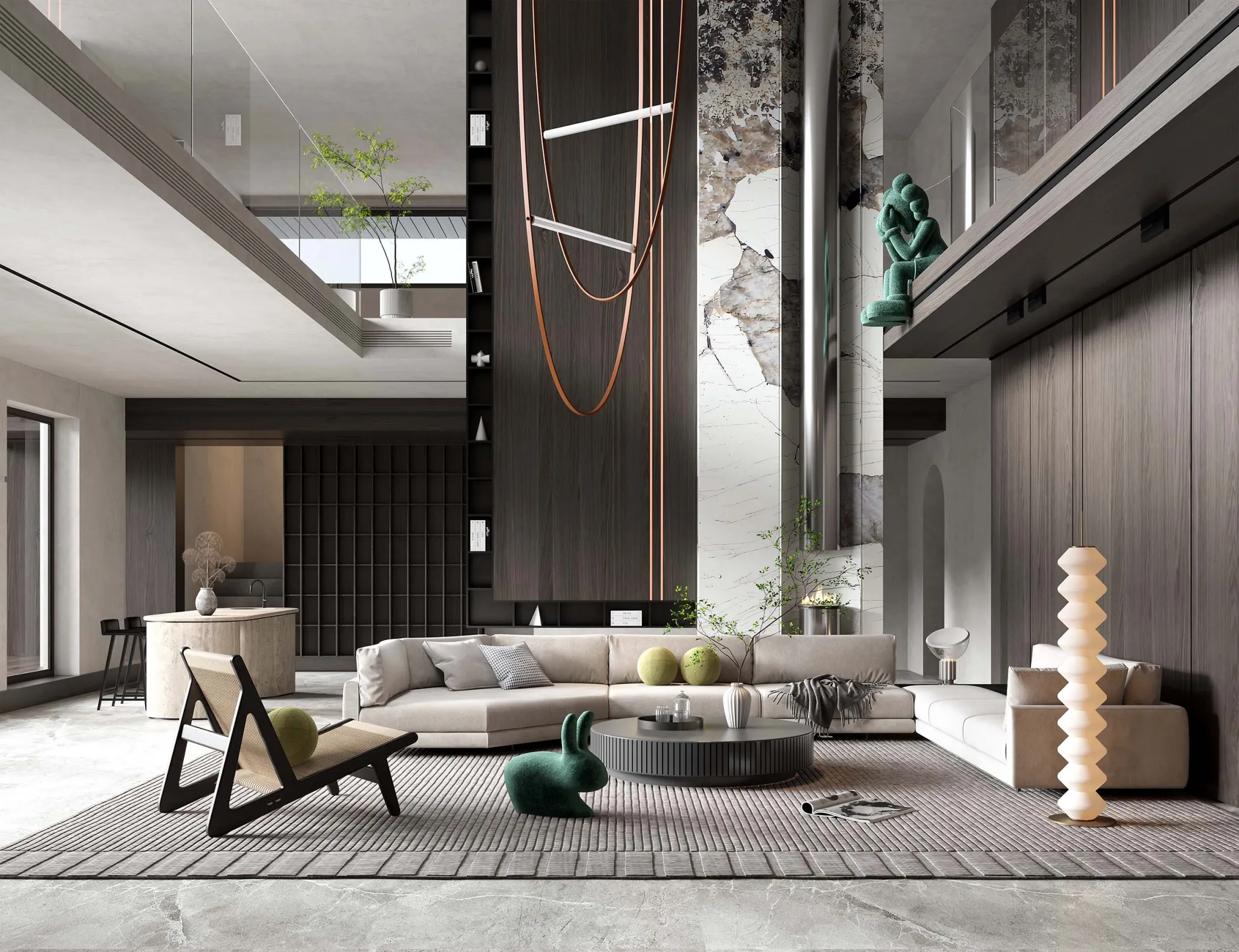 HOUSE SPACE 3D SCENES – LIVING ROOM – 0190