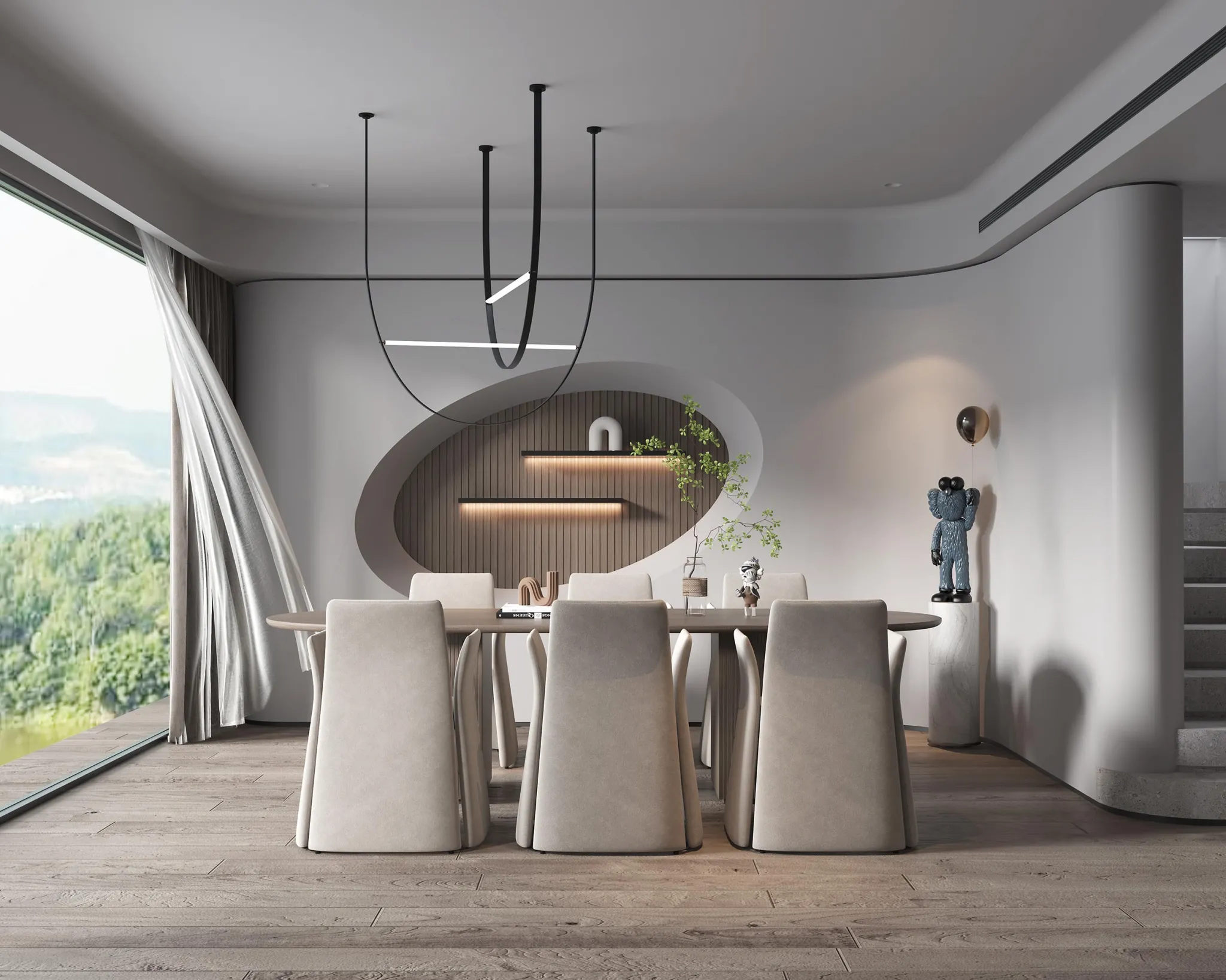 HOUSE SPACE 3D SCENES – DINING ROOM – 0016