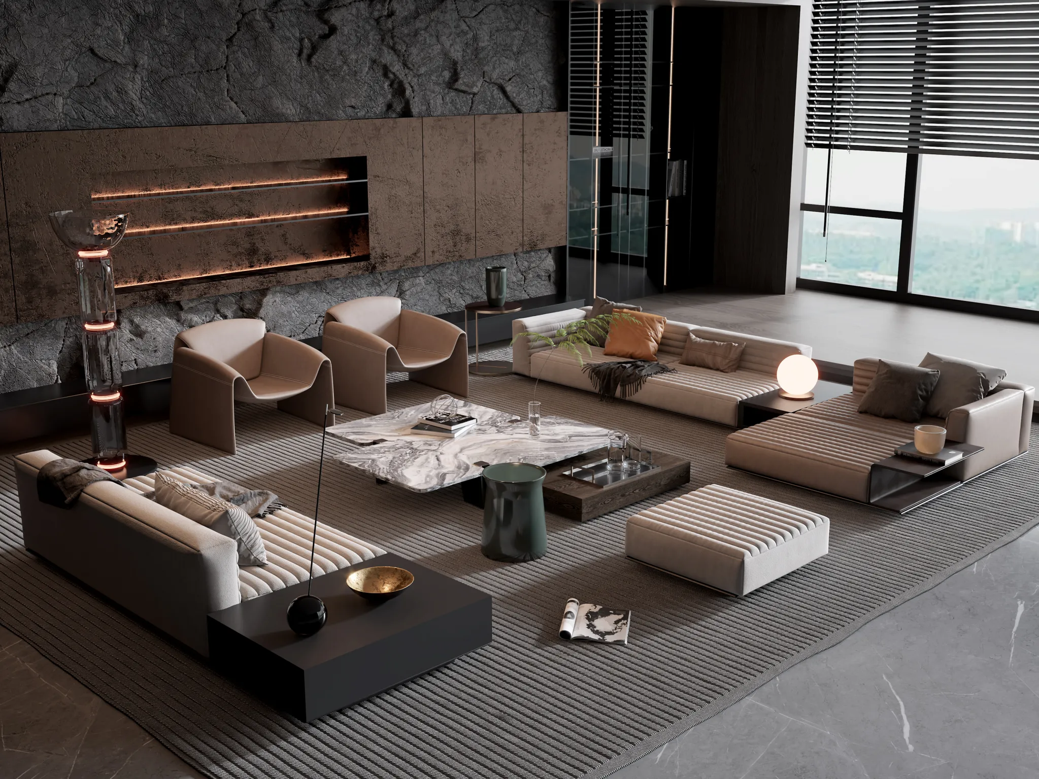 HOUSE SPACE 3D SCENES – SOFA – 0022