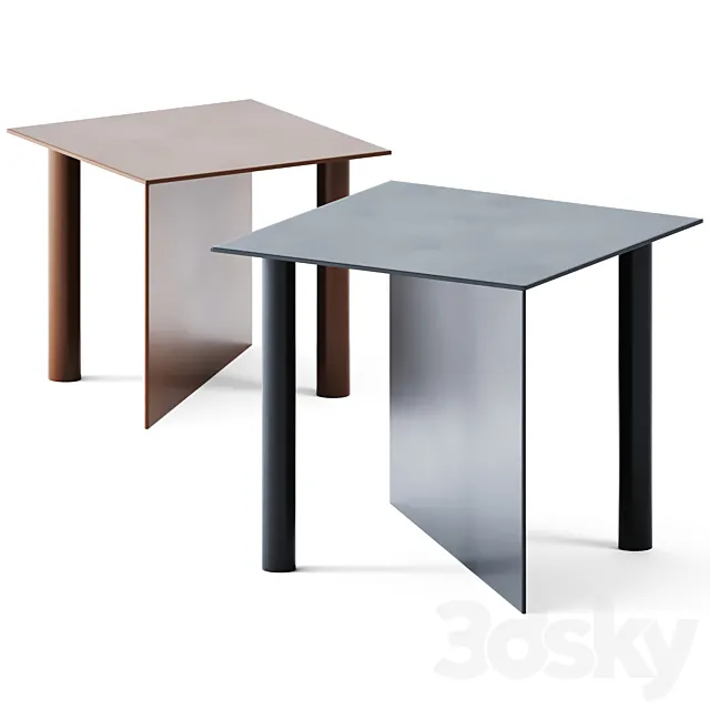 Coffee Tables Square Piatto by Fucina 3DS Max - thumbnail 3