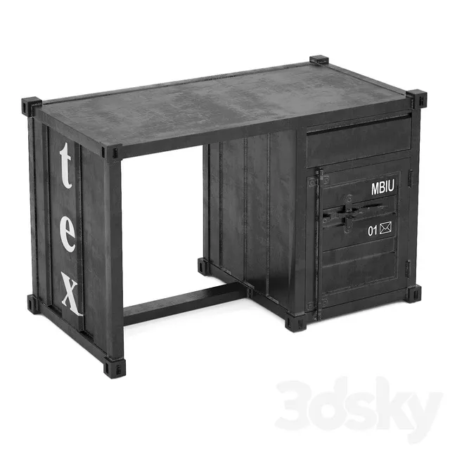 Sea Container desk 3DS Max - thumbnail 3