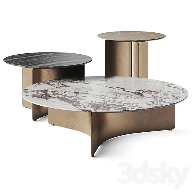 Marelli Wave Coffee Tables 3DS Max - thumbnail 3