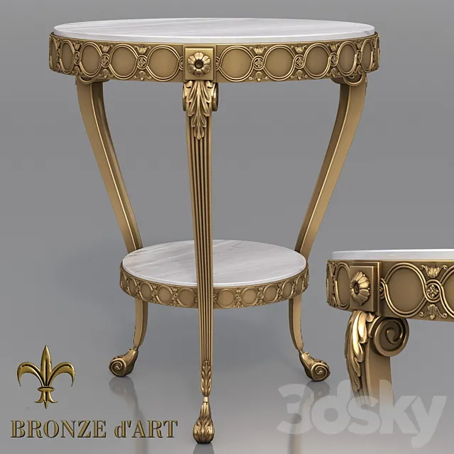 Table Feuillage 1117 of Bronze d'Art 3DS Max - thumbnail 3