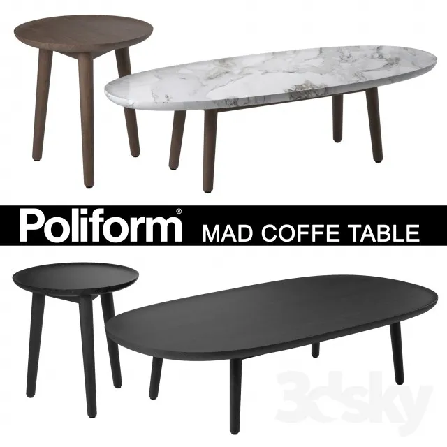 Poliform mad coffe table 3DS Max - thumbnail 3