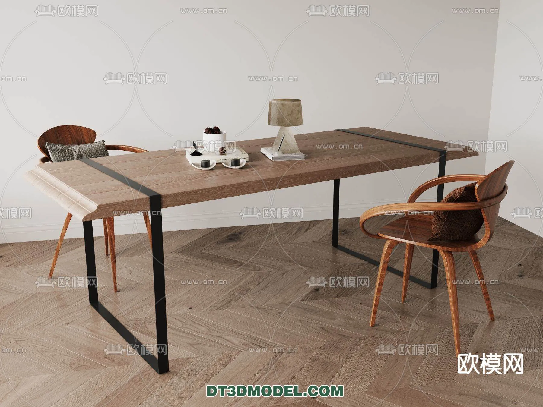 WABI SABI STYLE 3D MODELS – DINING TABLE – 0148
