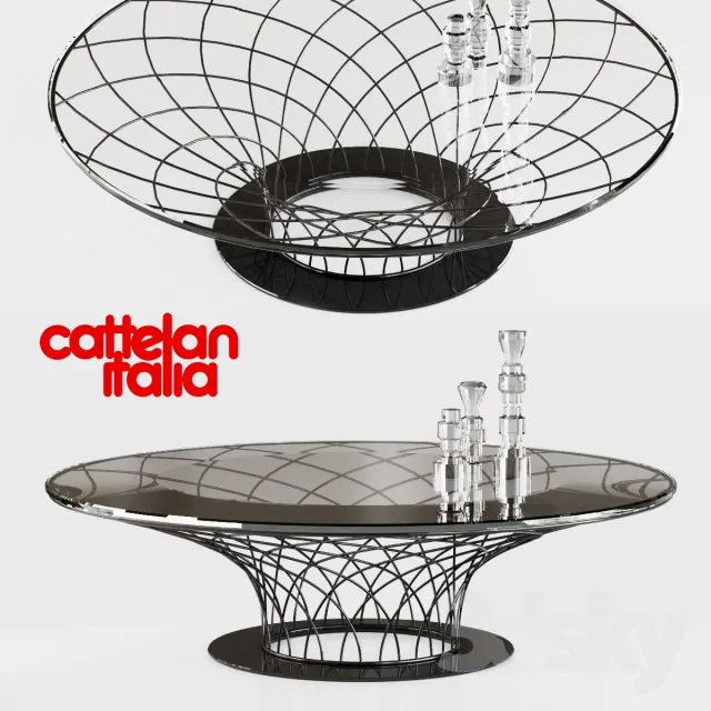 Cattelan NIDO table 3DS Max - thumbnail 3