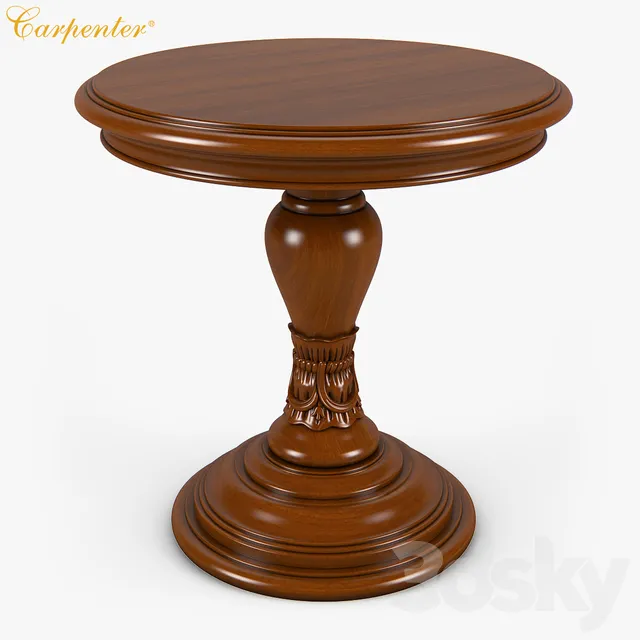 Table 3D Models – Carpenter Round tea table D650x588