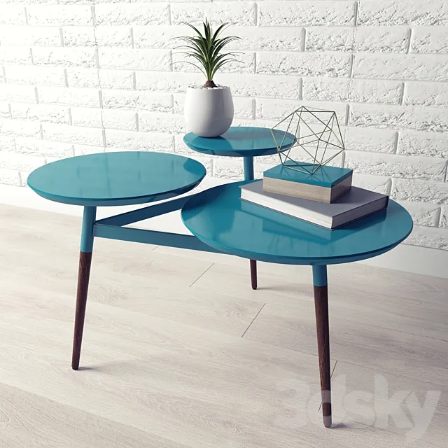 Table 3D Models – Clover Coffee Table