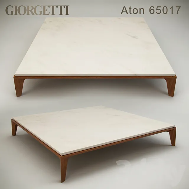 Table 3D Models – Coffee table Giorgetti Aton 65017