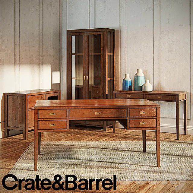 Table 3D Models – Crate and barrel morris set