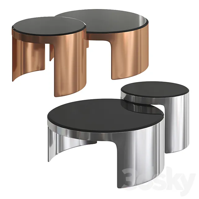 Table 3D Models – Eichholtz – Coffee Table Piemonte set of 2
