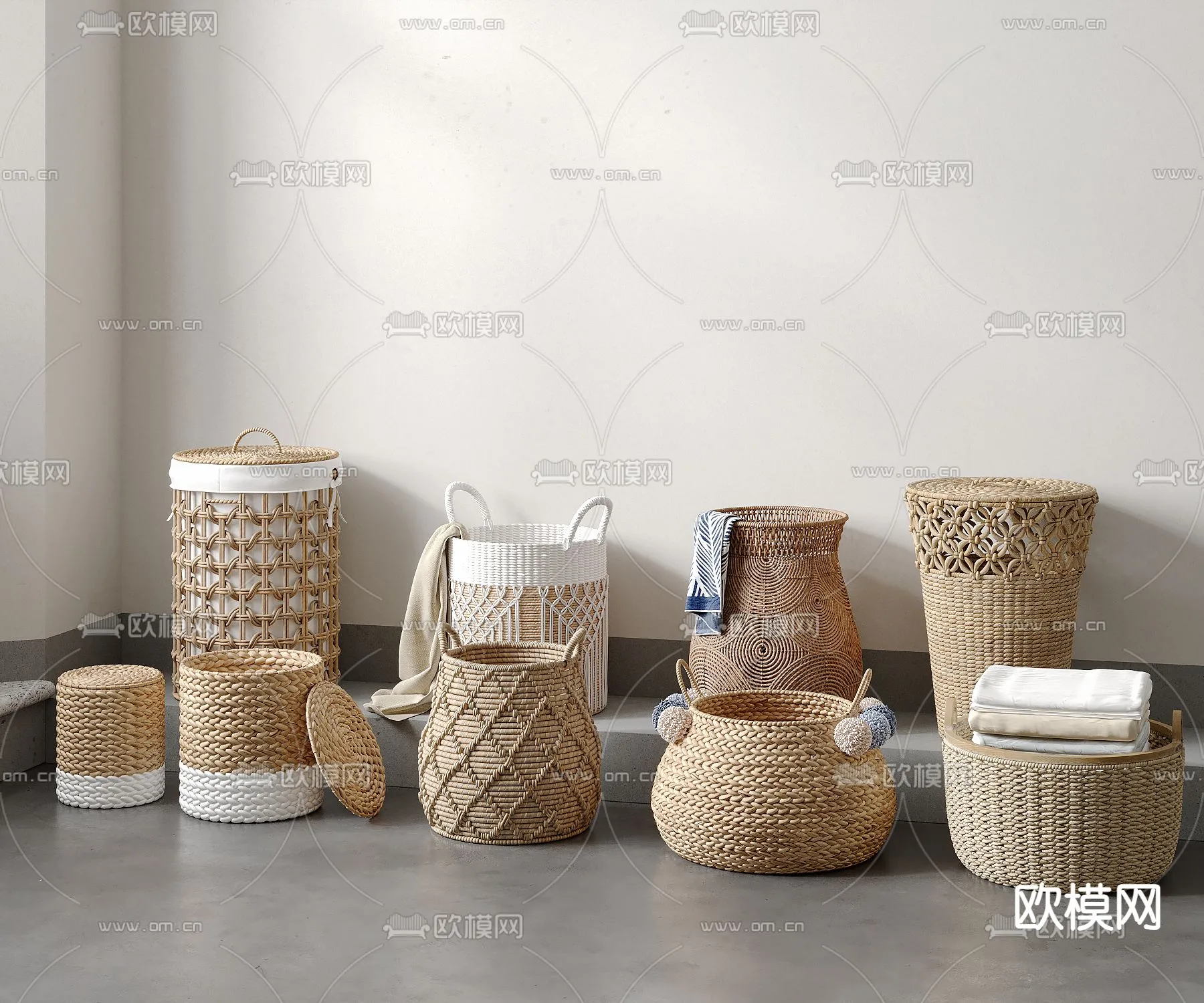 WABI SABI STYLE 3D MODELS – DECOR SETS – 0055