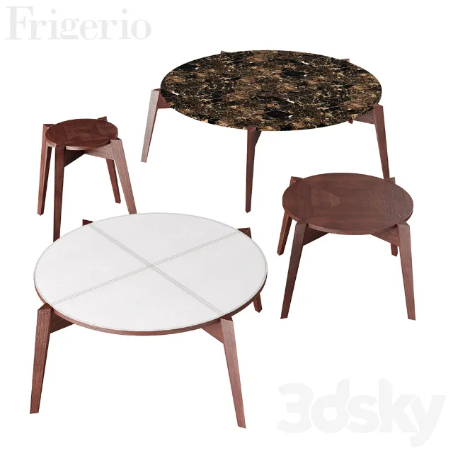 Table 3D Models – Frigerio salotti cross coffee table