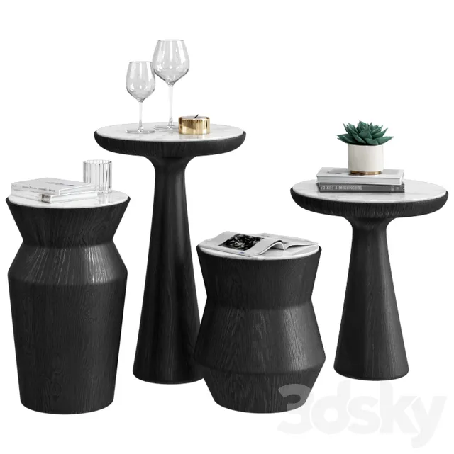 Table 3D Models – Gallotti & Radice Coffee table Fante & Dama