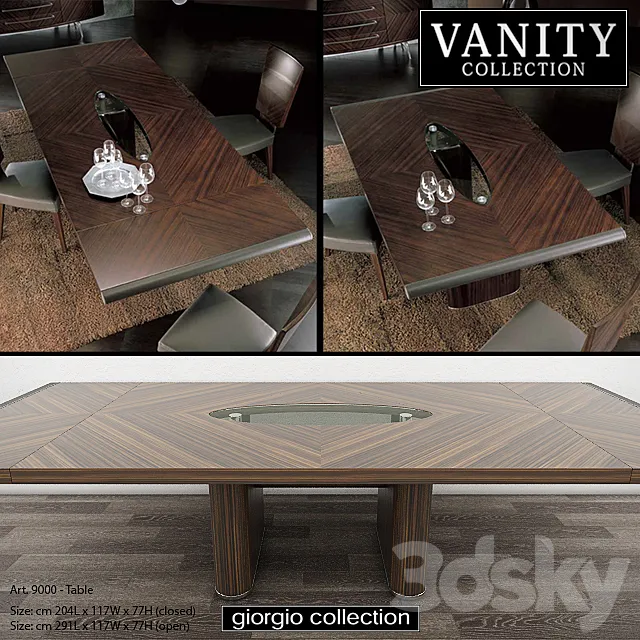Table 3D Models – GIORGIO COLLECTION Vanity – Art. 9000 – Table