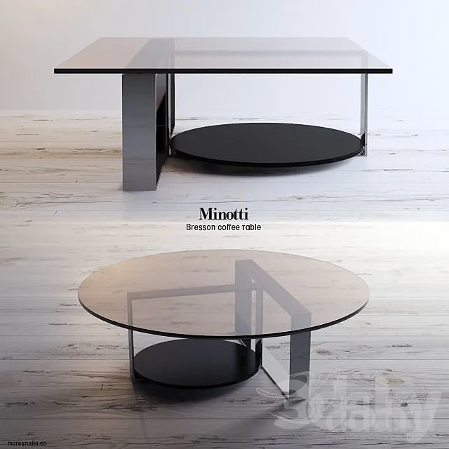 Table 3D Models – Minotti Bresson coffee table