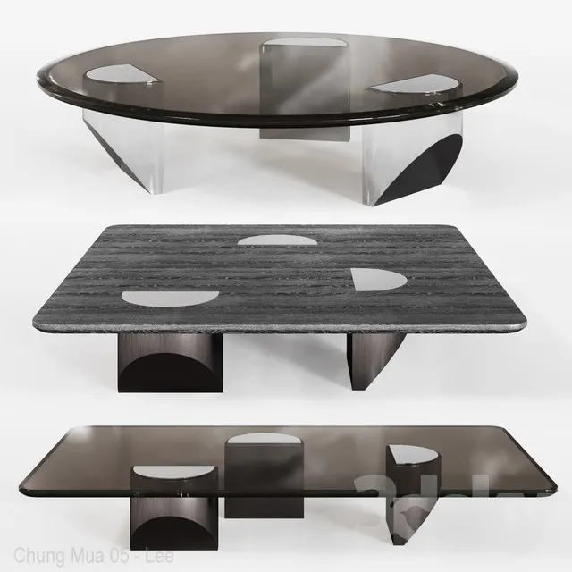 Table 3D Models – Minotti Wedge coffee table
