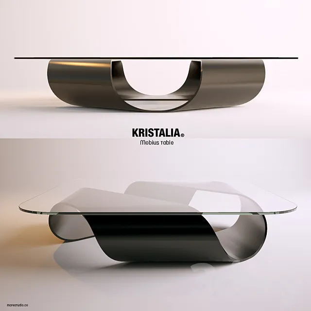 Table 3D Models – Mobius table Kristalia