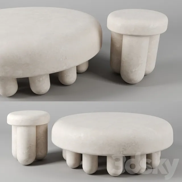 Table 3D Models – Orsetto tables by Kolkhoze