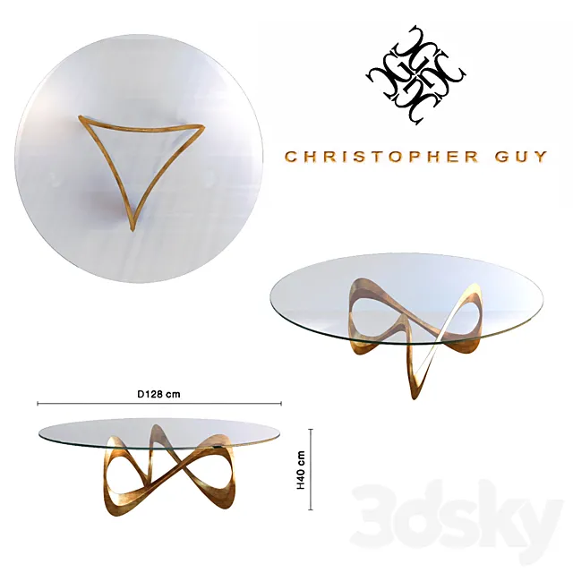 Table 3D Models – Parisian table by Christopher Guy