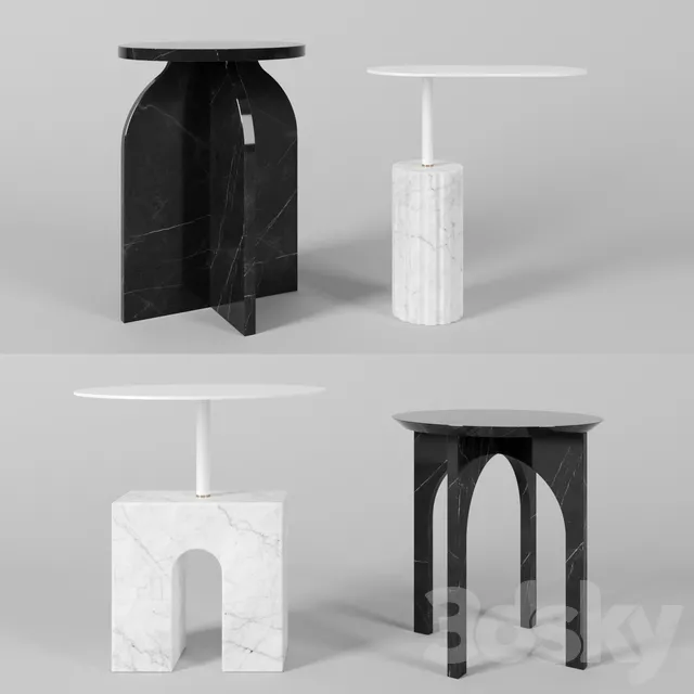 Table 3D Models – Side tables by Aparentment