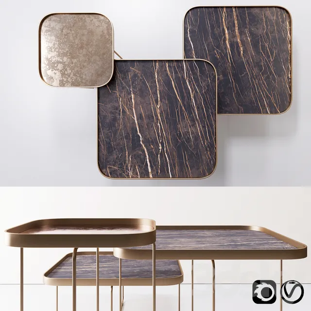 Table 3D Models – Table by Cattelan Italia model Benny Keramik
