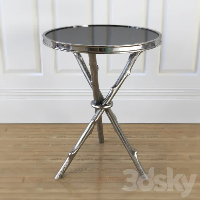 Table 3D Models – Table with silver-plated legs