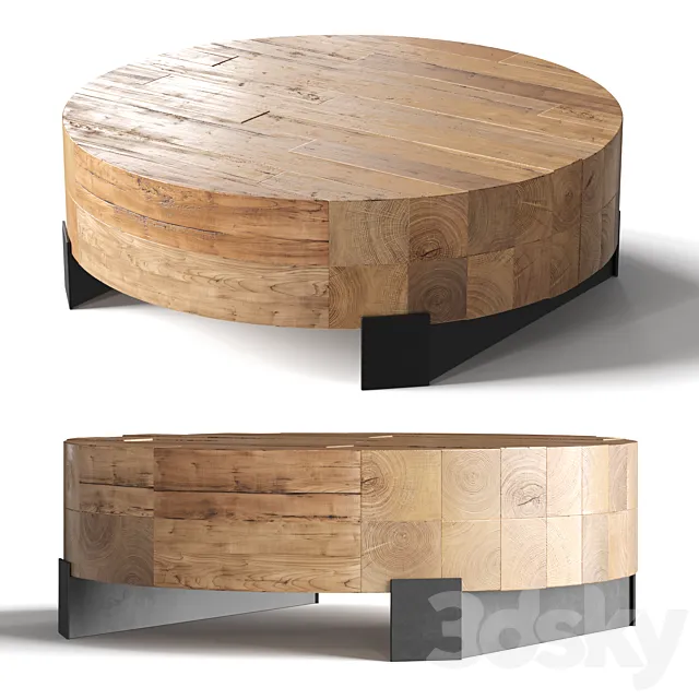 Table 3D Models – Teak House – solid teak coffee table BEAM