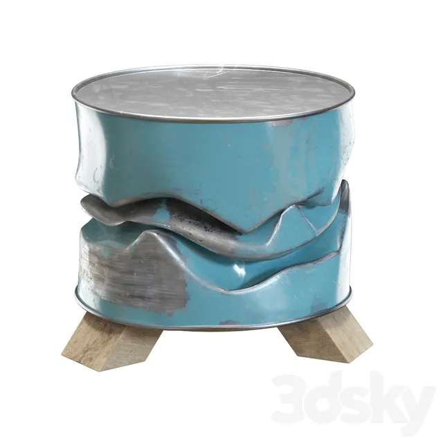 Table 3D Models – Unique barrel furniture