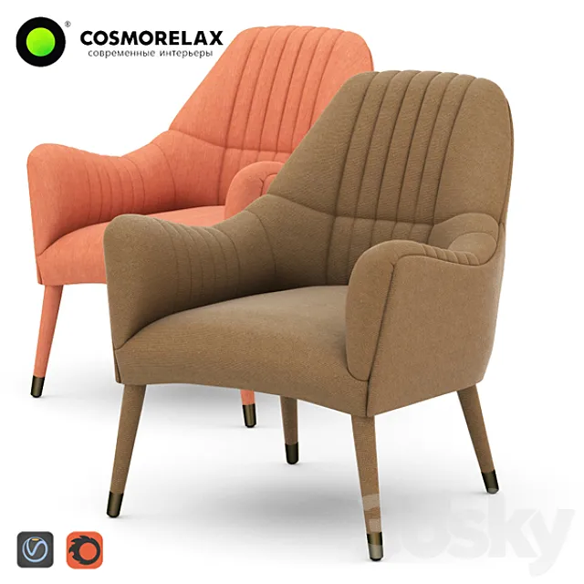 Chair and Armchair 3D Models – 0001