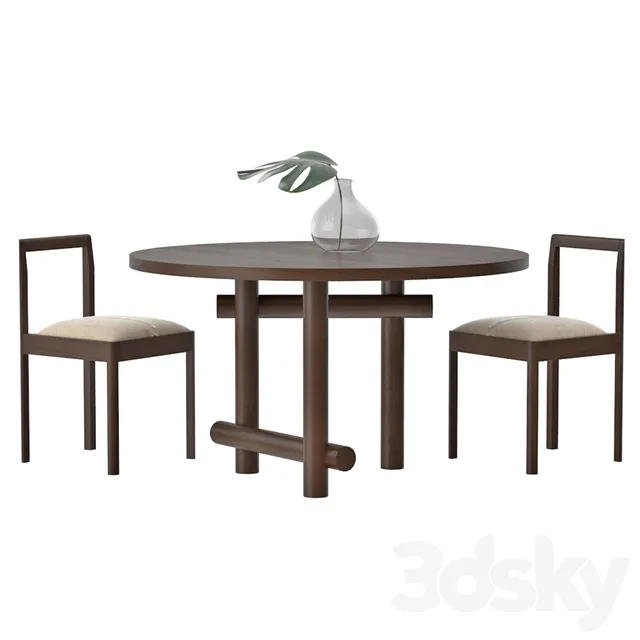 Egg Collective Kenny Dining Table 3DS Max - thumbnail 3
